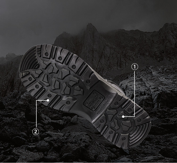 YKK Zipper Full Grain Leather Police Boots